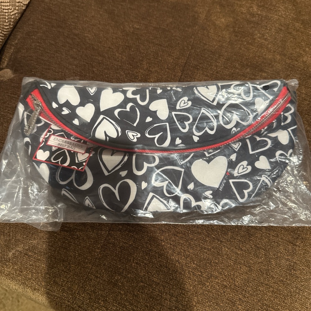 Brighton Black and White Heart Pattern Clutch
